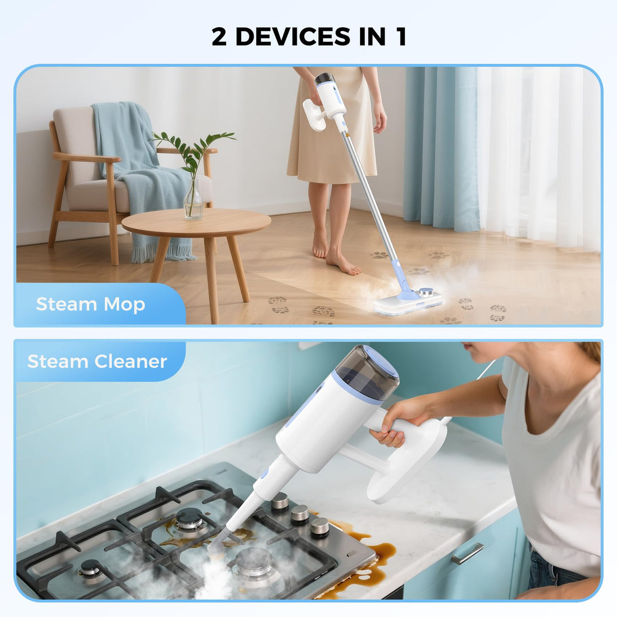 10 in 1 Detachable Handheld Steam Mop Q312901