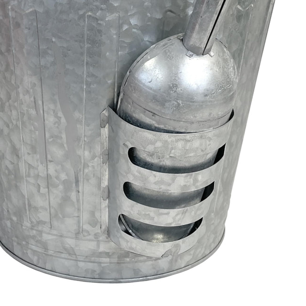Galvanized Steel Bird Seed Storage Bucket Bin with Scoop A267