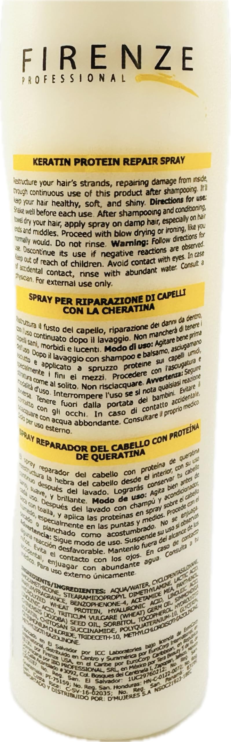 Keratin Protein Repair Spray 300ml Pack of 2 T69823