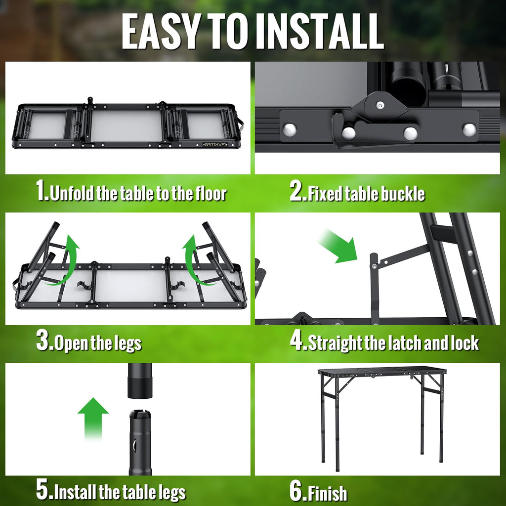 Folding Camping Table 3 Adjustable Height V235820