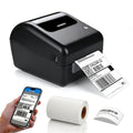 Bluetooth Thermal Shipping Label Printer with Built-in Label Bin, Wireless 4x6, Black H41564