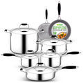 12-Piece Stainless Steel Non-Stick Cookware Set P1495