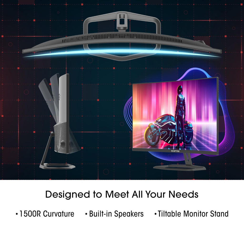 Curved 32-Inch 1080p 240Hz 1ms Gaming Monitor Y490