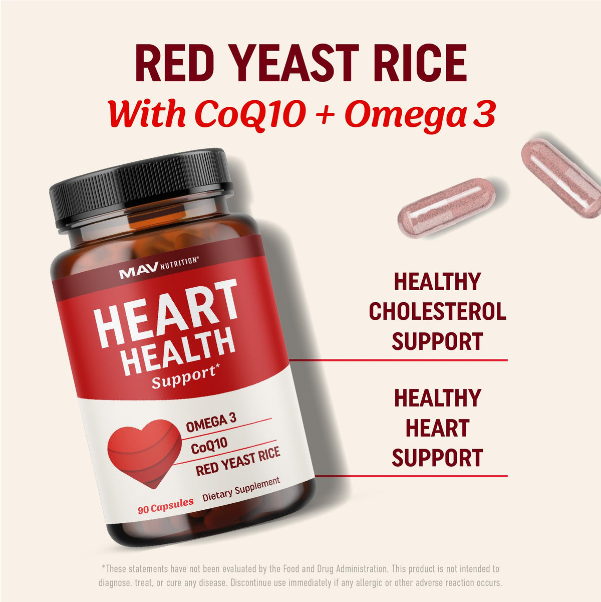 Red Yeast Rice with CoQ10 + Omega 3 1200mg K445