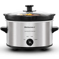 Electric Oval Slow Cooker, 2 Qt, Stainless Steel A2052