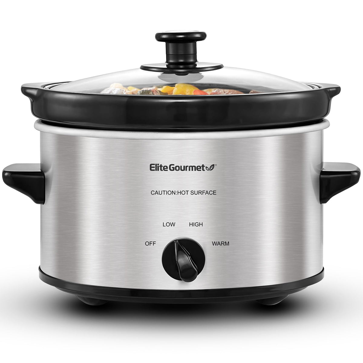 Electric Oval Slow Cooker, 2 Qt, Stainless Steel A2052