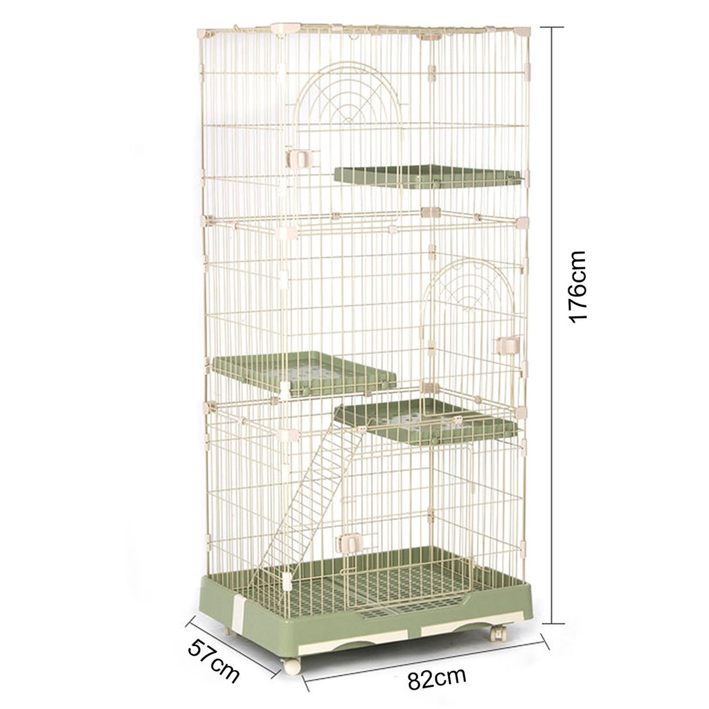 Foldable 4 Tier Detachable Cat Cage with Hammock V3238