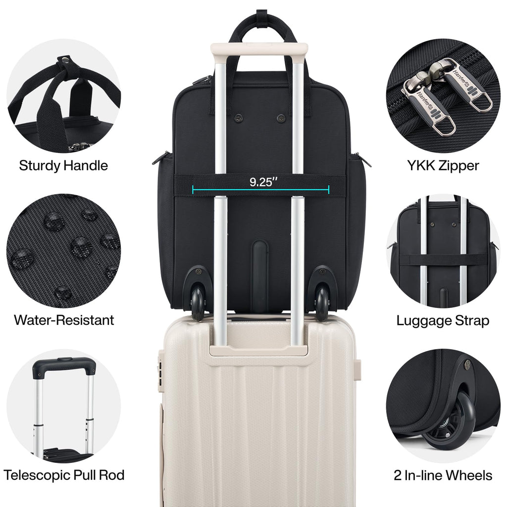 16 Inch Underseat Carry On Luggage with 2 Wheels Q556