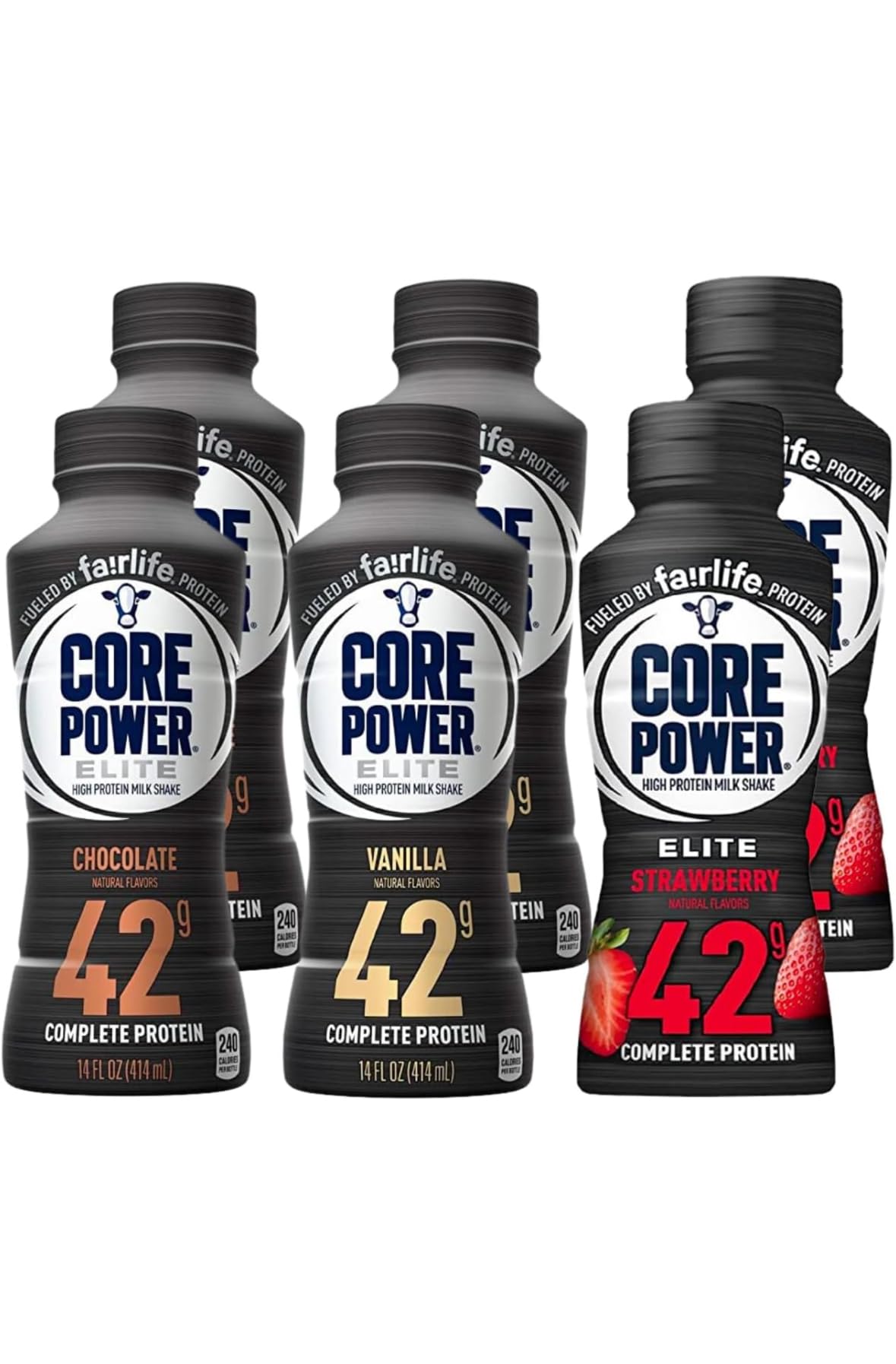High Protein Milk Shake 42g Pack of 12 3 Flavor Chocolate Vanilla Strawberry N781