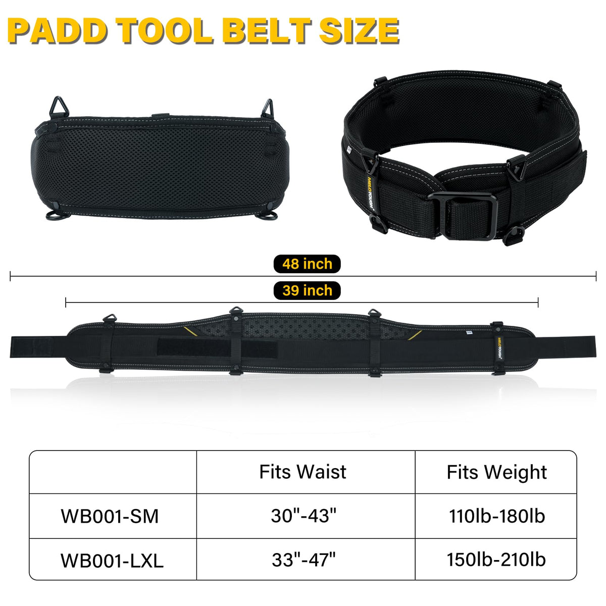 Padded Electrician Tool Belt G5056