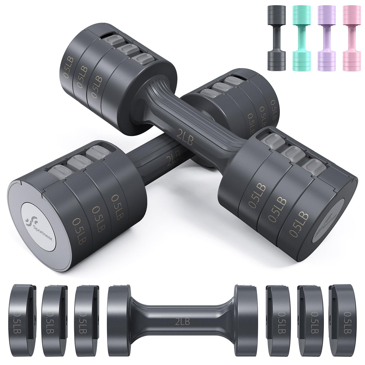 Adjustable Dumbbells Hand Weights Set G6614