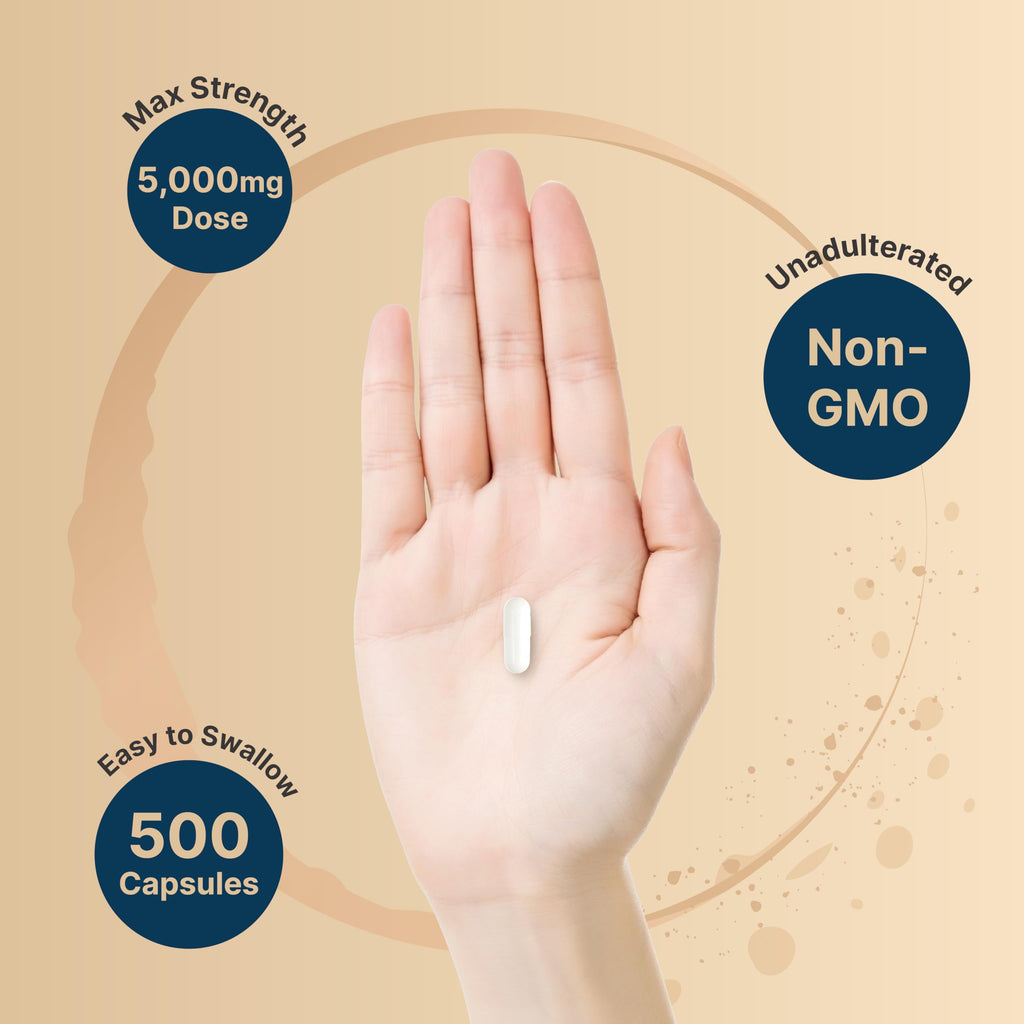 Micronized Unflavored Creatine Monohydrate Capsules 5,000mg 500 Count G73013
