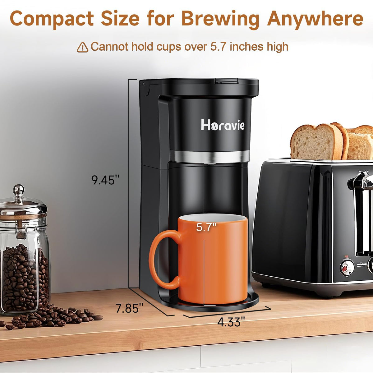 Single Serve Coffee Maker for K-Cup & Grounds H247