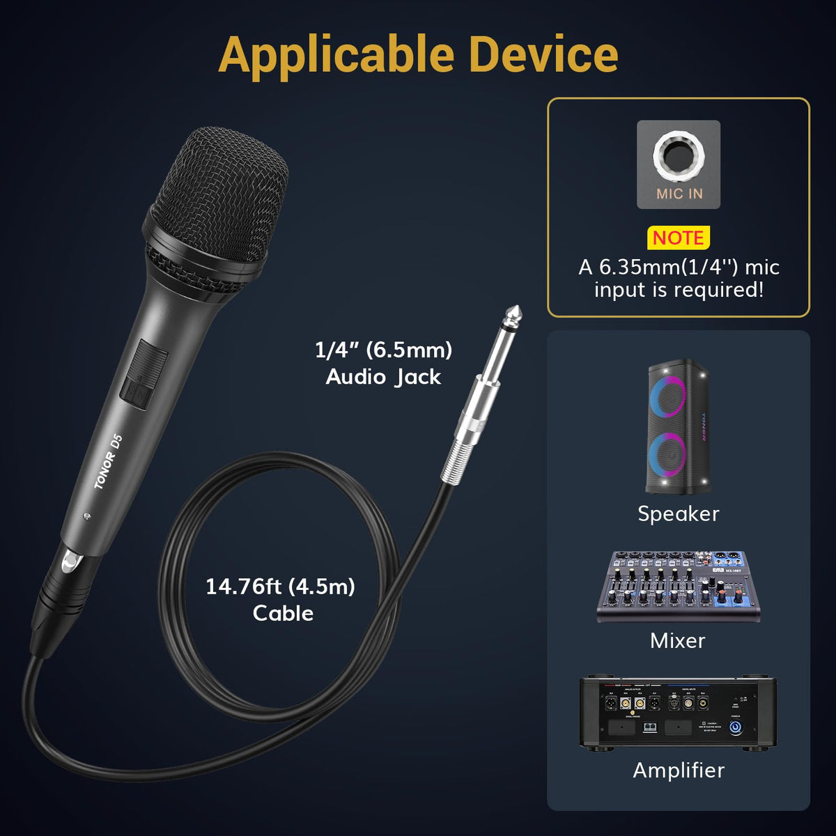 Dynamic Wired Vocal Microphone H656117