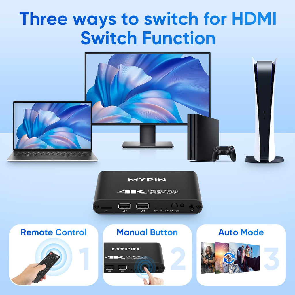 4K@30 Media Player with HDMI Out Switch V20042