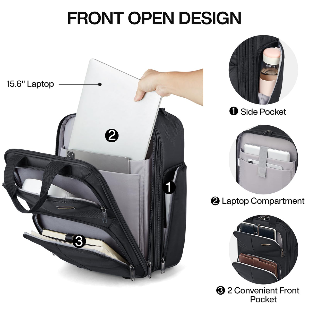 16 Inch Underseat Carry On Luggage with 2 Wheels Q556
