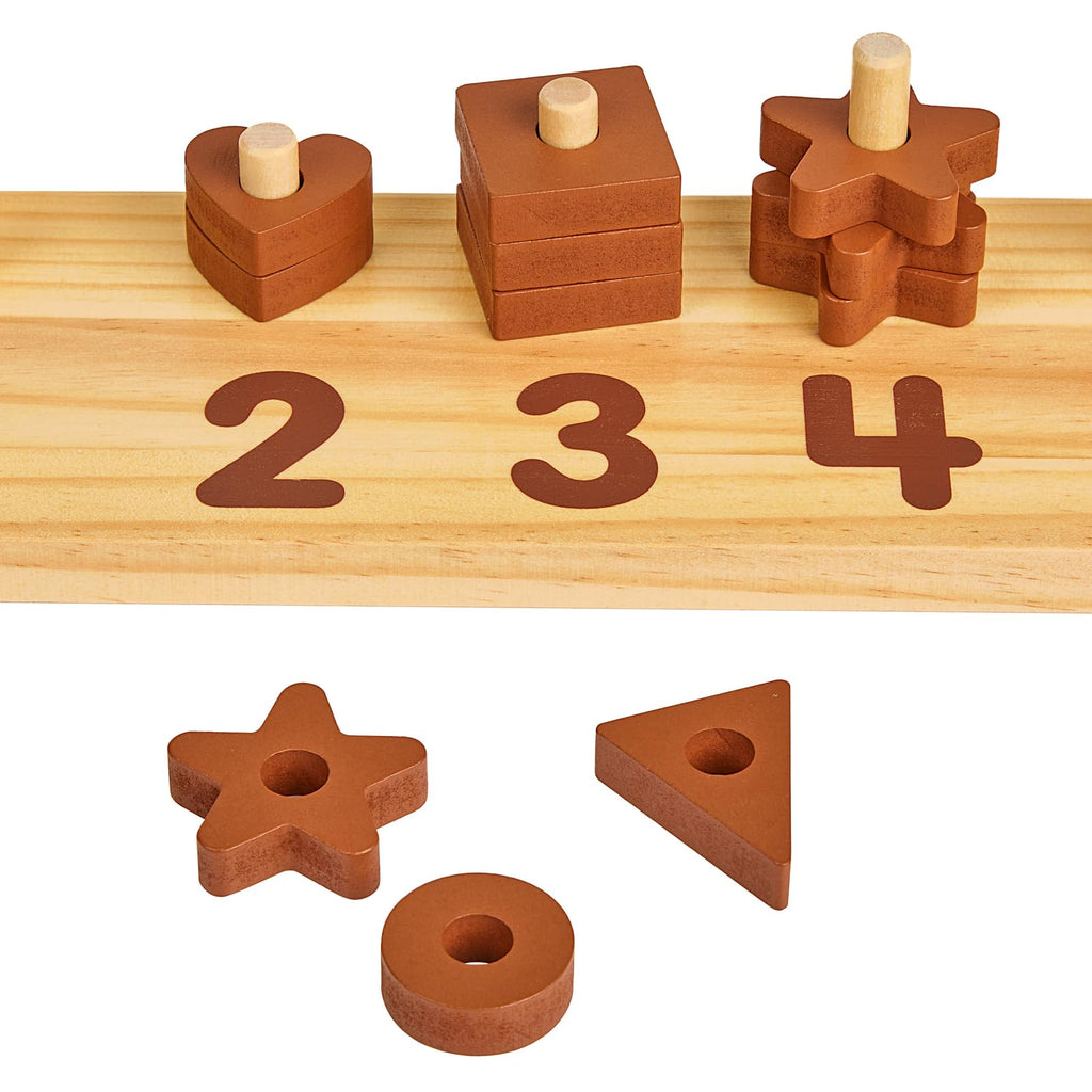 Wooden Shape Number Counter T137