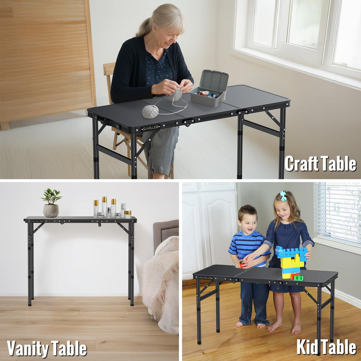Folding Camping Table 3 Adjustable Height V235820