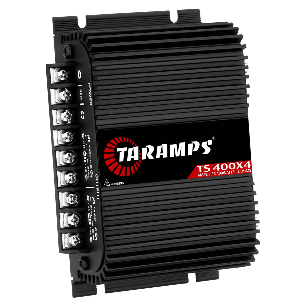 Black 2 Ohms 400W RMS 4-Channel Car Audio Amplifier P874