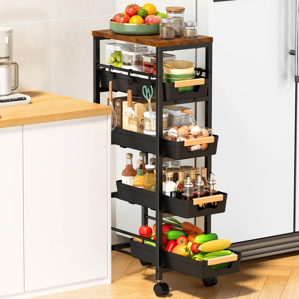 Slim Storage Cart with Wheels X253870
