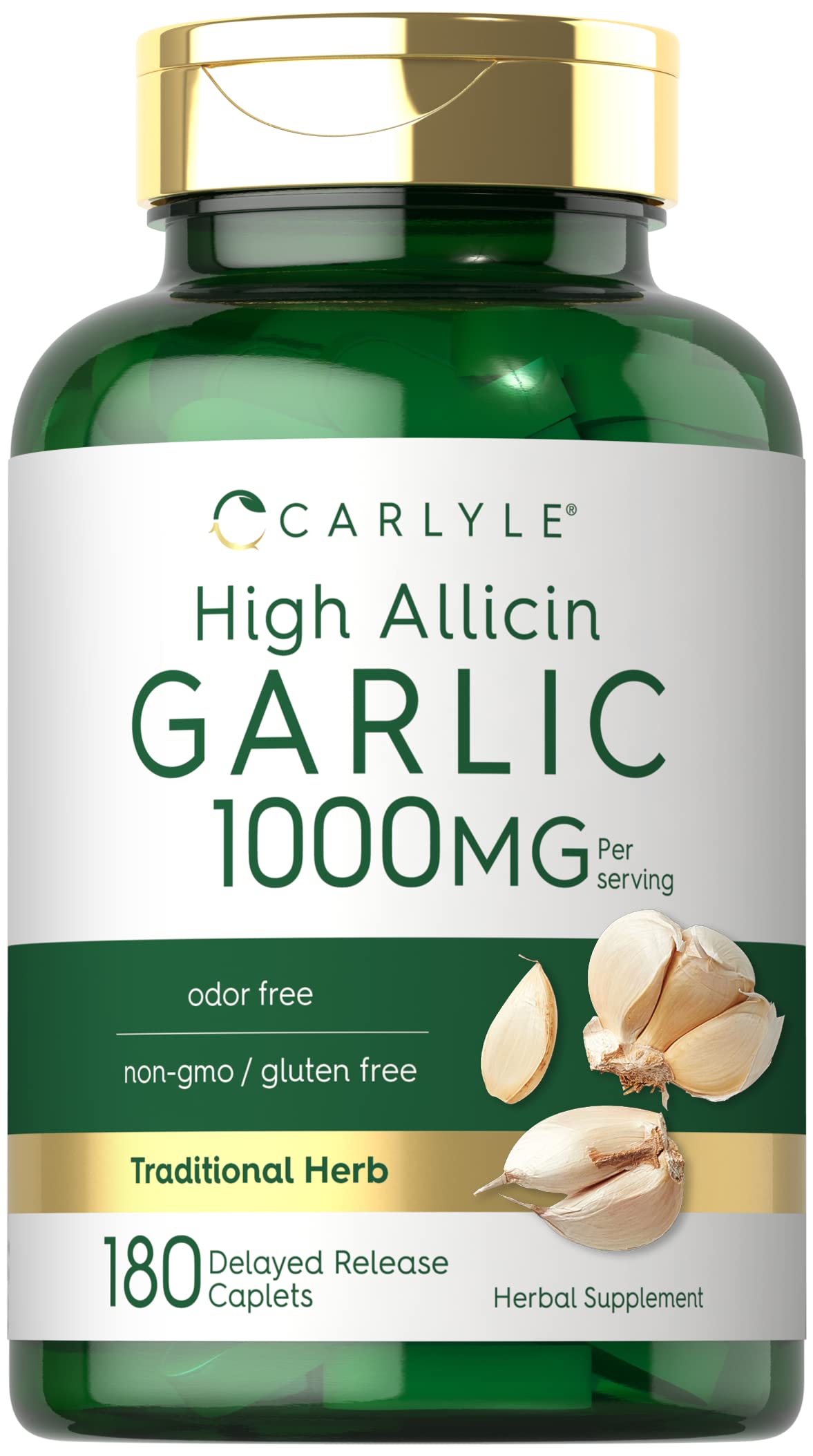 Odorless Garlic Supplement 1000mg 180 Caplets J331