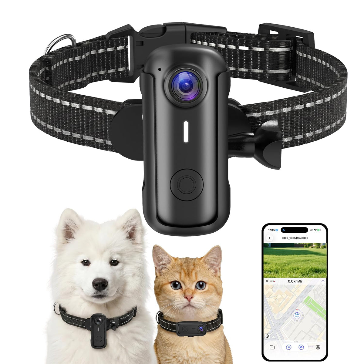 Cat Camera Collar with 1080P HD Video Record, XS-Size Pet POV Cam, 8GB SD Card N79391