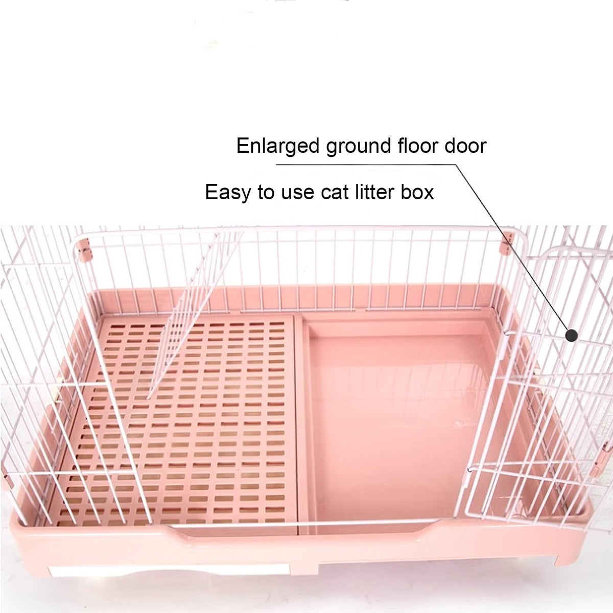 4 Tier Detachable Metal Cat Cage with Hammock M3207