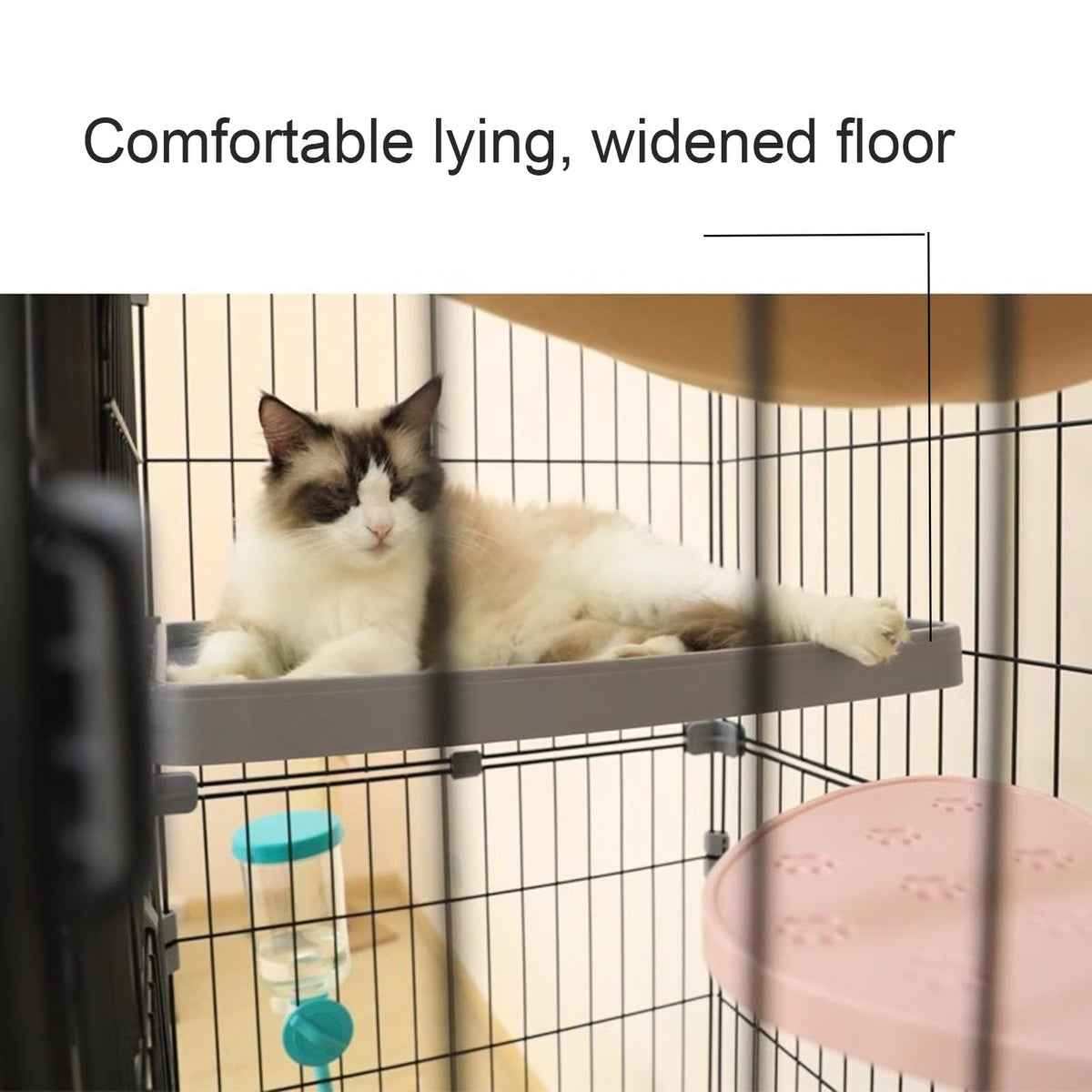 Foldable 4 Tier Detachable Cat Cage with Hammock V3238
