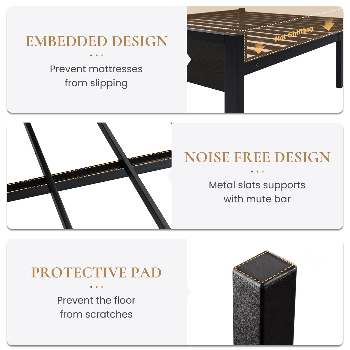 Full Size Bed Frame with Charging Station A223201