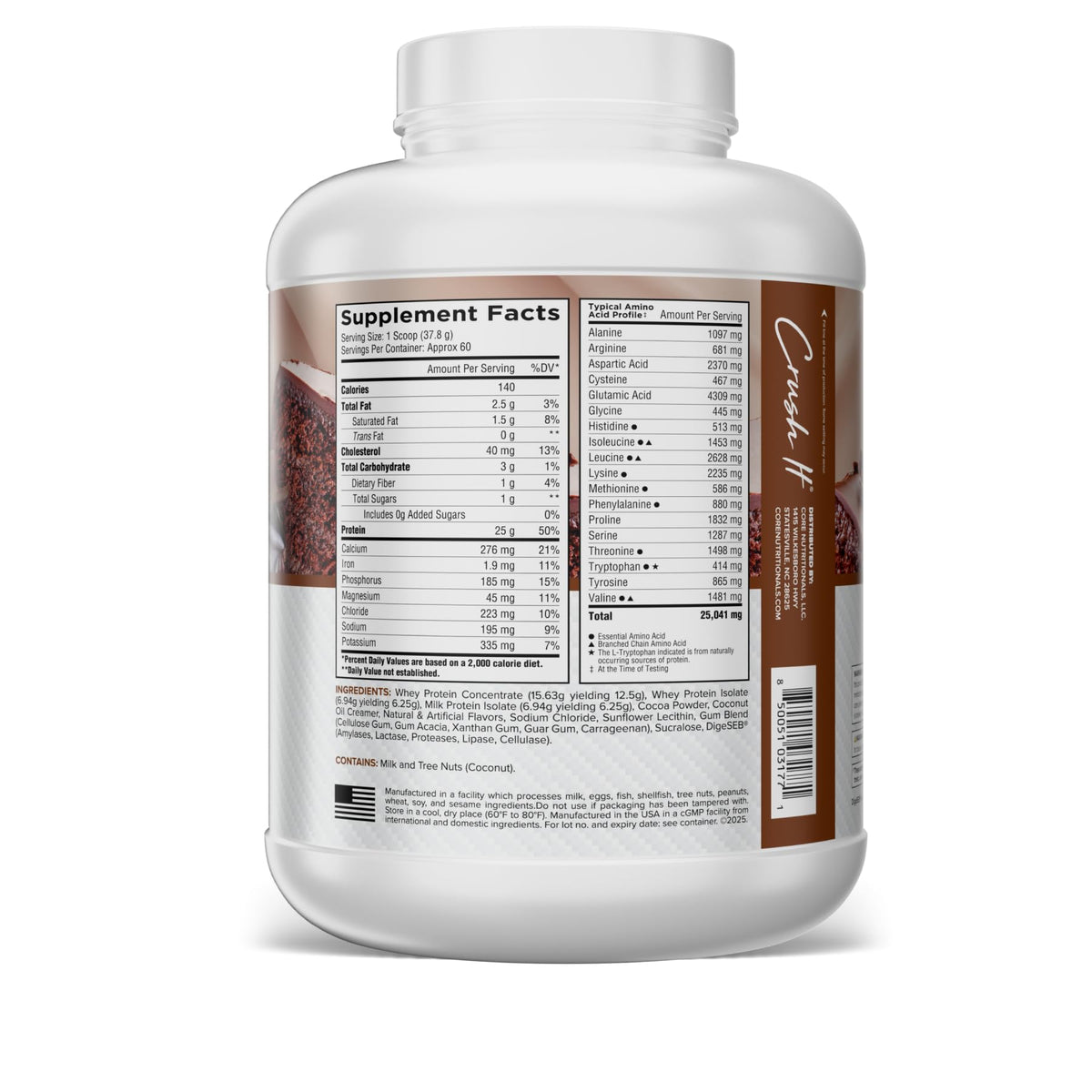 Whey Protein Blend with MCTs & Digestive Enzymes 60 Servings M183