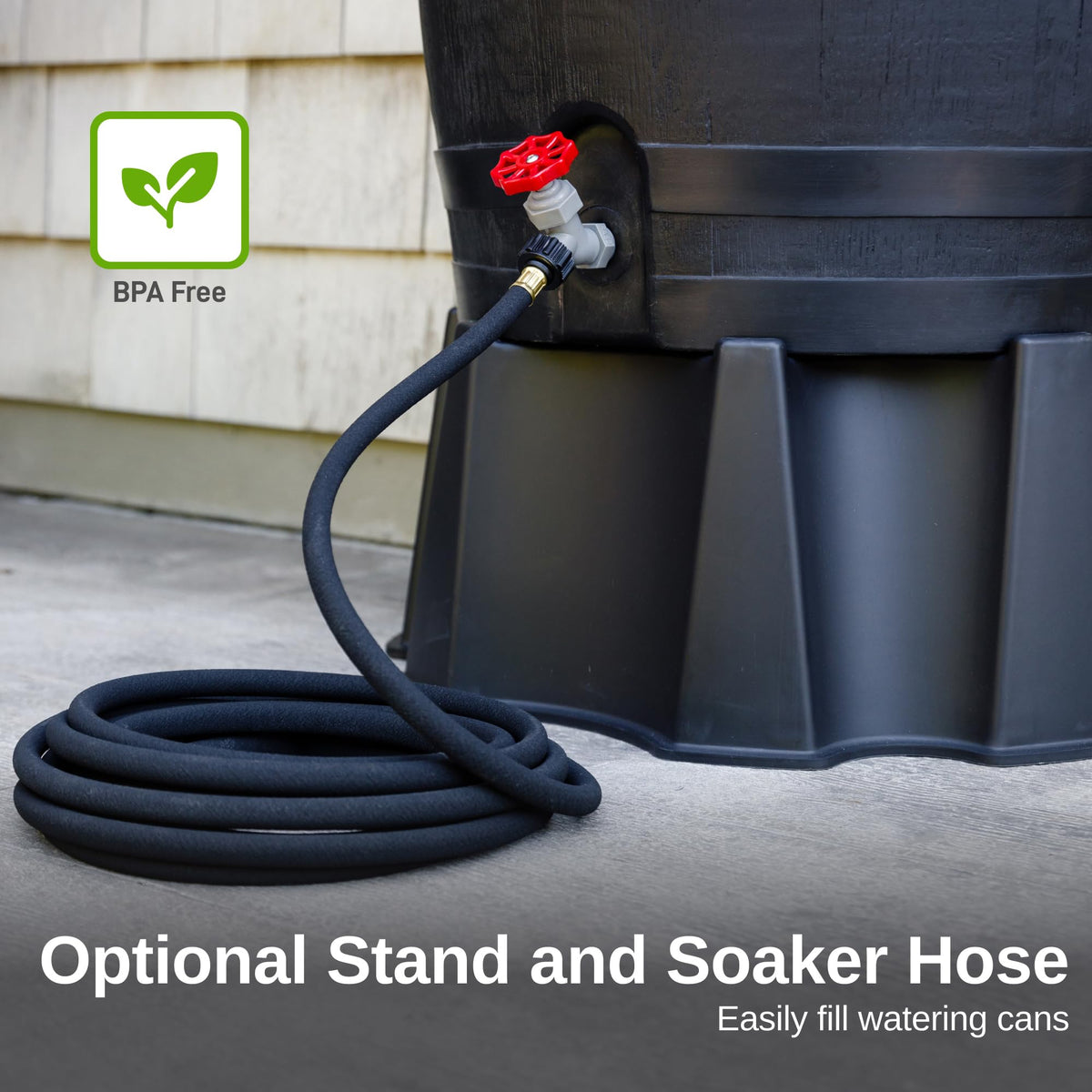 50-Gallon Recycled Plastic Rain Barrel R671