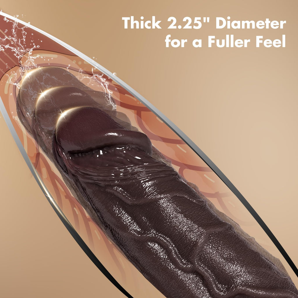 10 Inch Black Dildo with Suction Cup K544369
