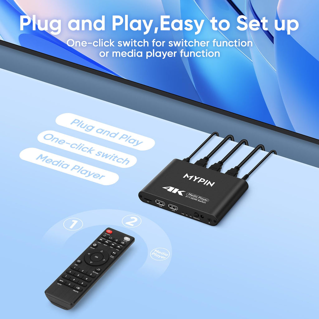 4K@30 Media Player with HDMI Out Switch V20042