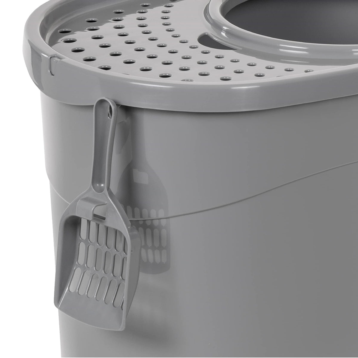 Large Top Entry Cat Litter Box with High Sides and Scoop P211425