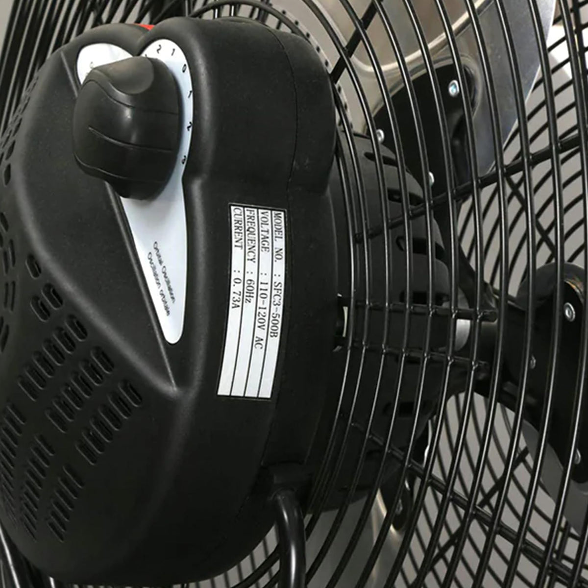 High Velocity Metal Orbital Floor Fan, 3 Speeds, Black, 20in N373501