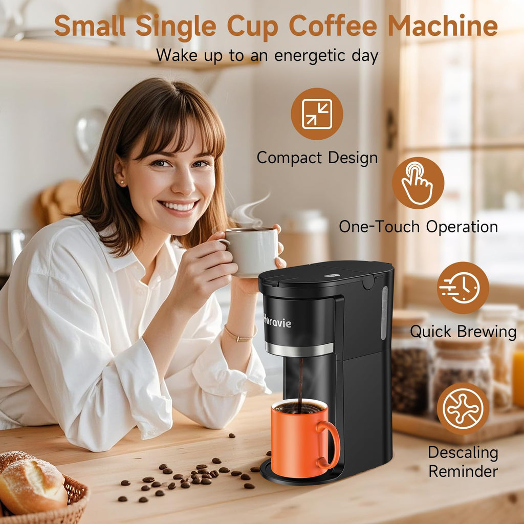 Single Serve Coffee Maker for K-Cup & Grounds H247