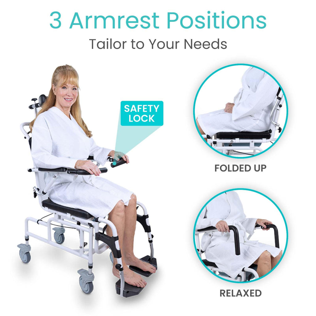 Reclining Shower Chair with Wheels V23820