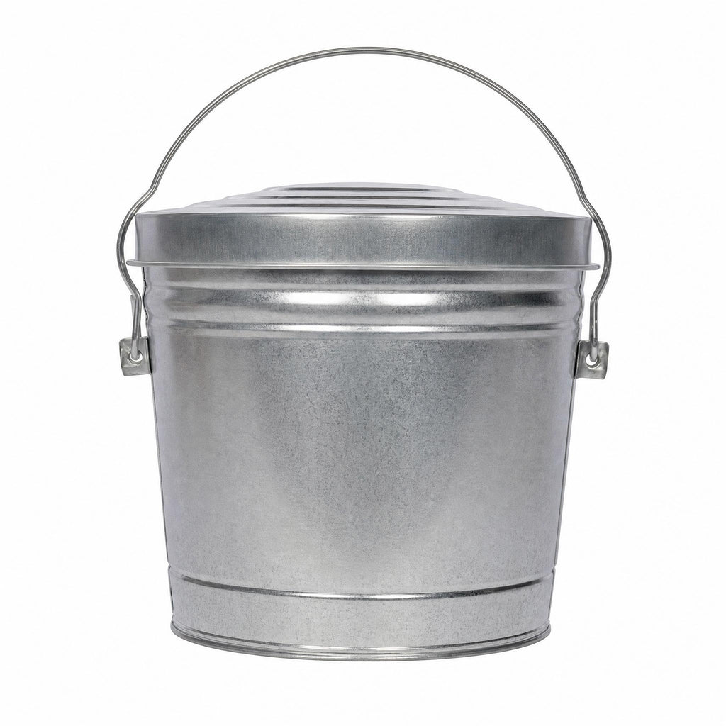 6 Gallon Galvanized Steel Storage Can with Locking Lid P58413