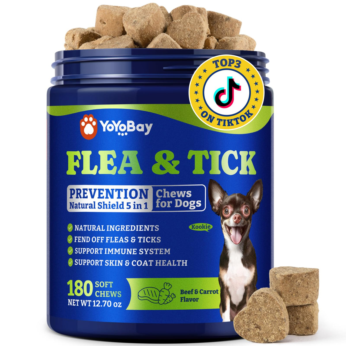 Flea & Tick Prevention for Dogs Chewables L299