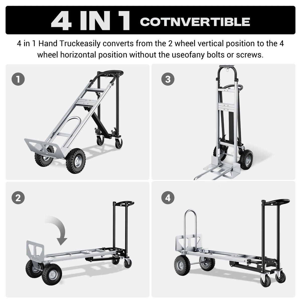 4-in-1 Convertible Dolly Cart Q75861