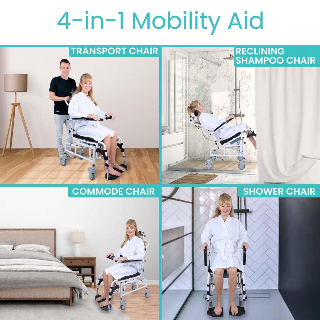 Reclining Shower Chair with Wheels V23820