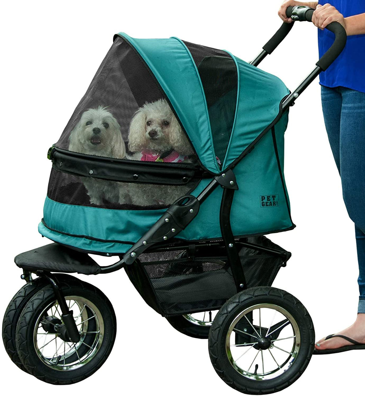 Double Pet Stroller with Weather Cover K288
