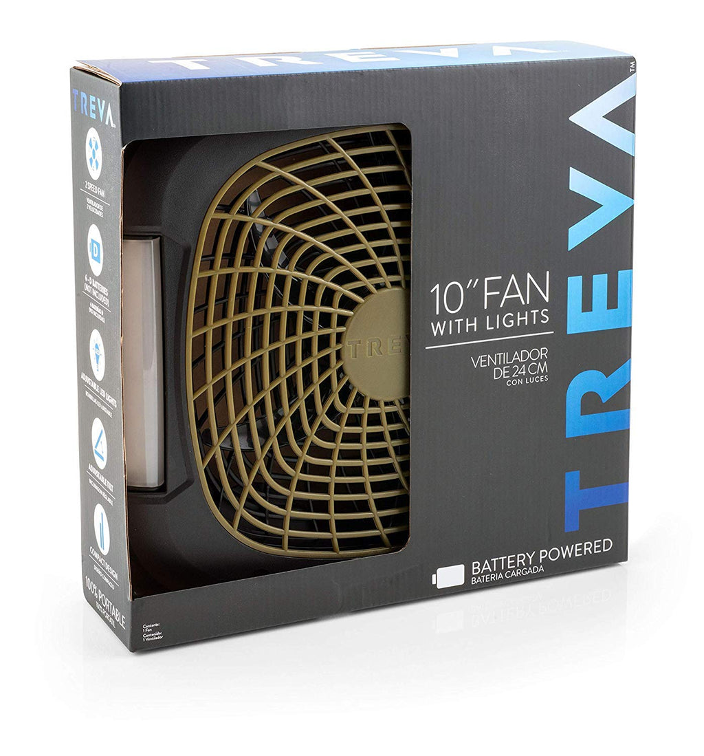 10 in Portable Fan with LED Lights C5433