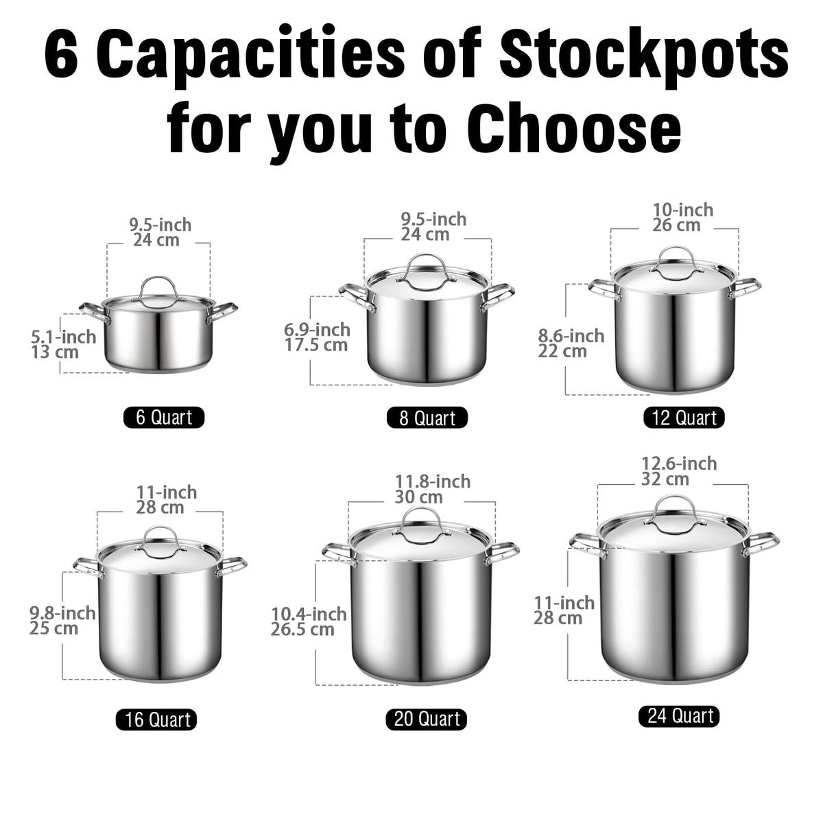 8 Quart Stainless Steel Stock Pot E64095