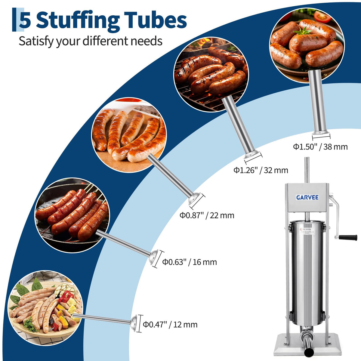 7L Stainless Steel Manual Sausage Stuffer E947