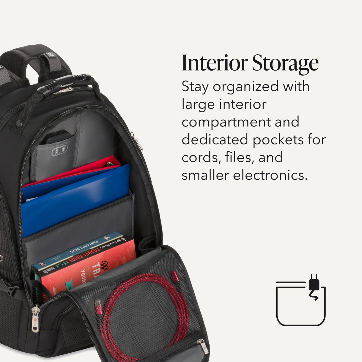 Black 17-Inch Laptop Backpack with Tablet Pocket A237211