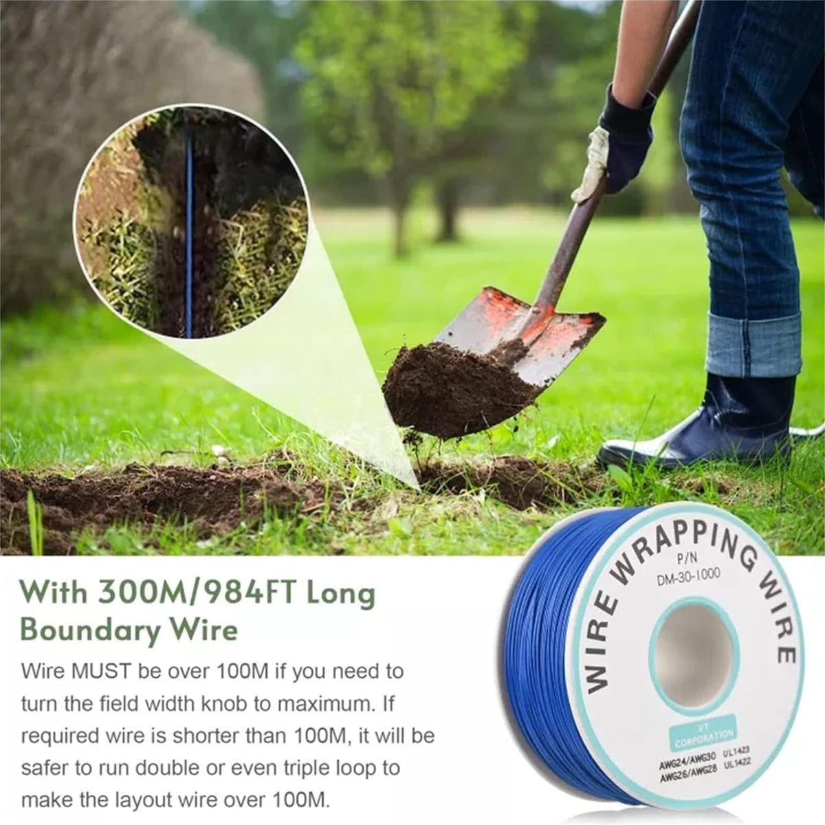 Electric Dog Fence, In-Ground Pet Containment System, Waterproof Training Collar I534293