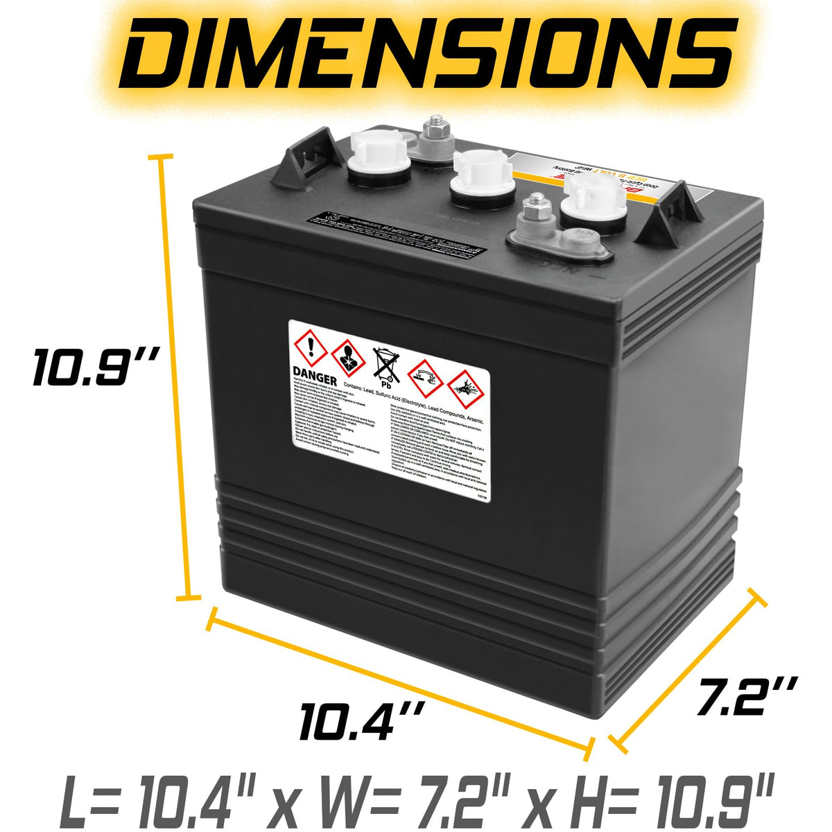 220Ah Deep Cycle Golf Cart Batteries 4-Pack J950