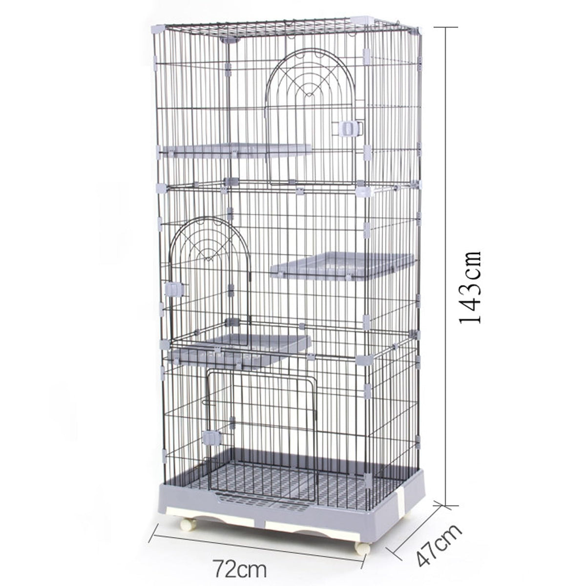 4 Tier Detachable Metal Cat Cage with Hammock M3207