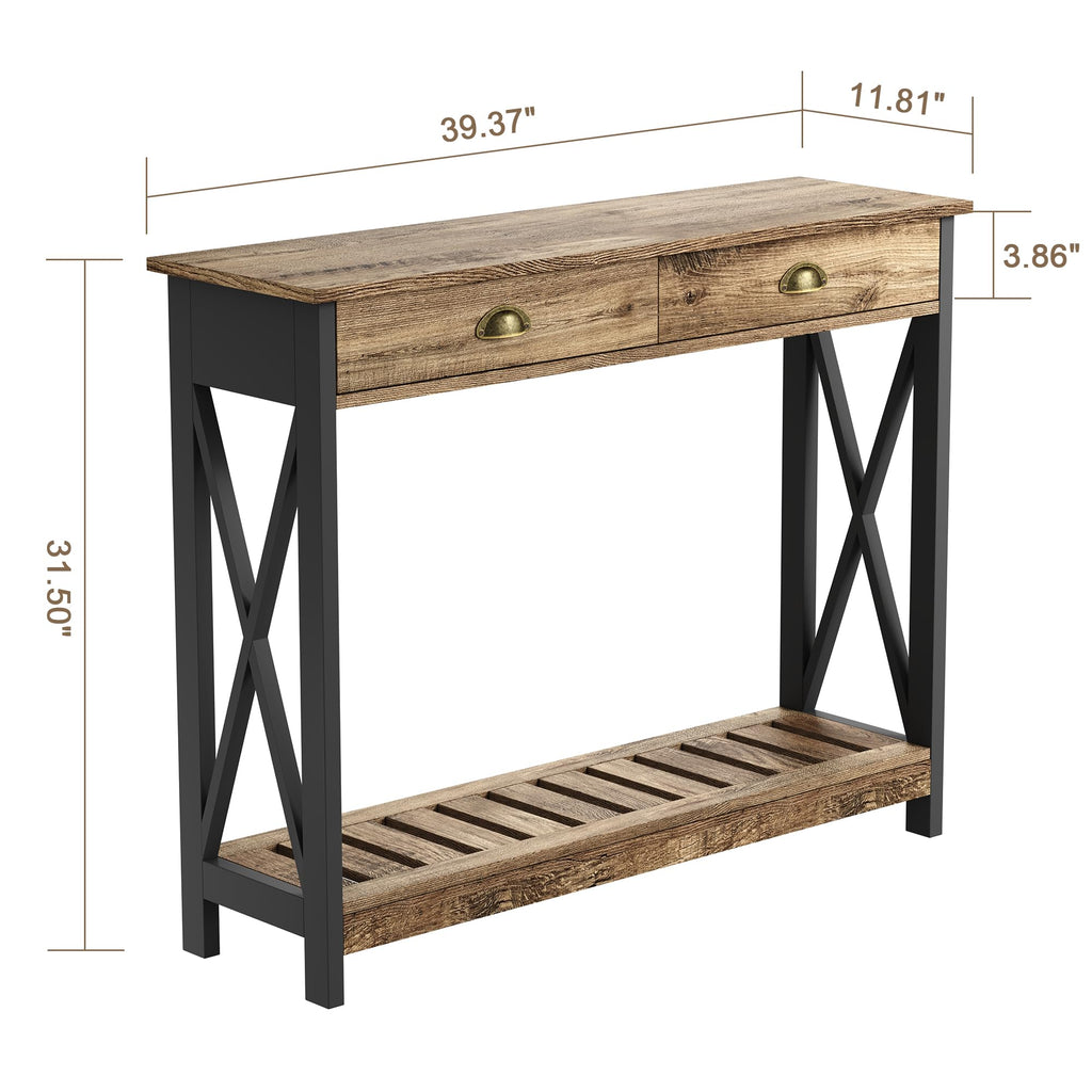 Farmhouse Console Table with Drawer T50108